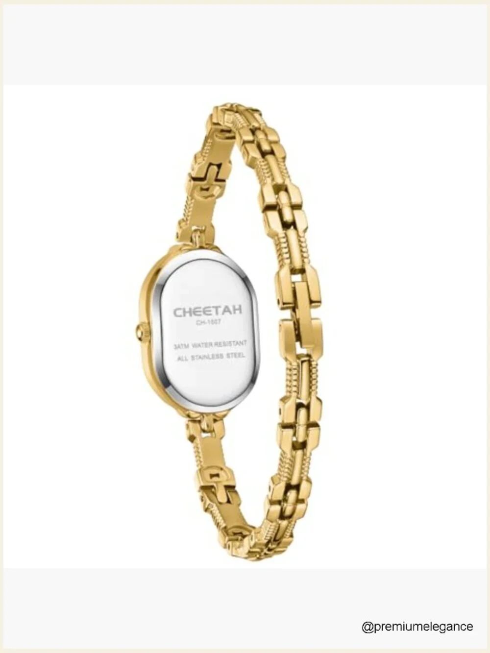Gold Dainty Bangle Watch Small Vintage Bracelet Easy Read Numeral Dial